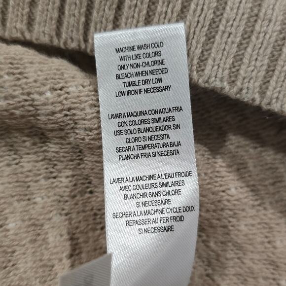 Calvin Klein Womens Sweater Classic Neutral Quite Luxury Textured Knit LS Large - Picture 5 of 6